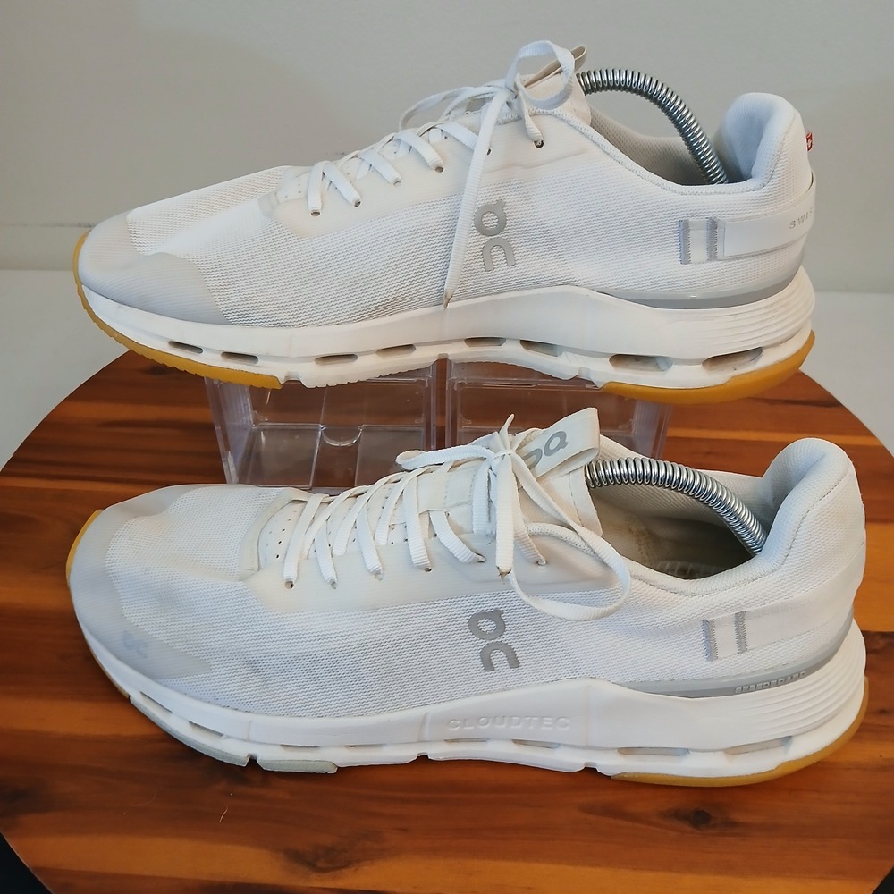 On Cloudnova Men Size 11 White Running Shoes Sneakers 3ME30150924